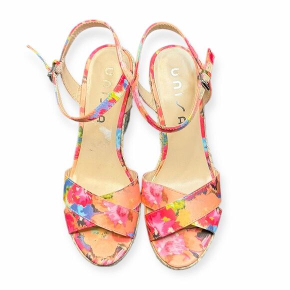 UNISA Women’s Multicolor Floral Espadrille Wedge Sandals Size 9.5M - Picture 6 of 7